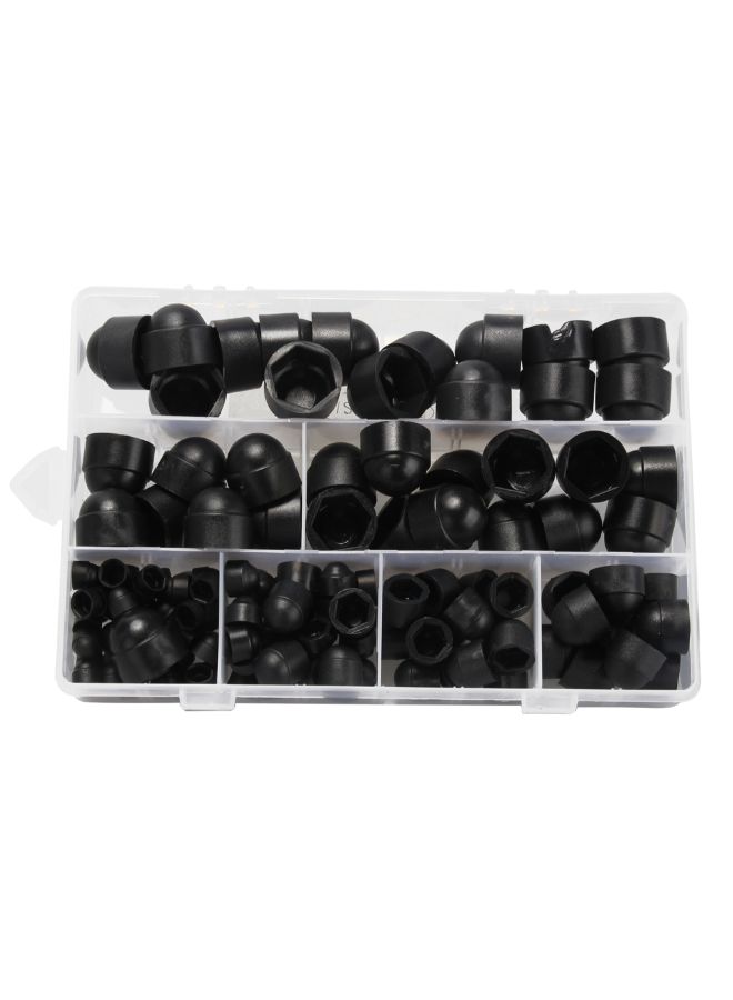 NIBEMINENT 145-Piece Assorted Nut And Bolt Covers Kit Black - Image 3