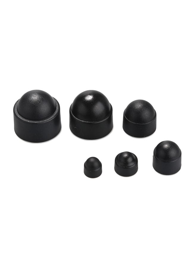 NIBEMINENT 145-Piece Assorted Nut And Bolt Covers Kit Black - Image 1