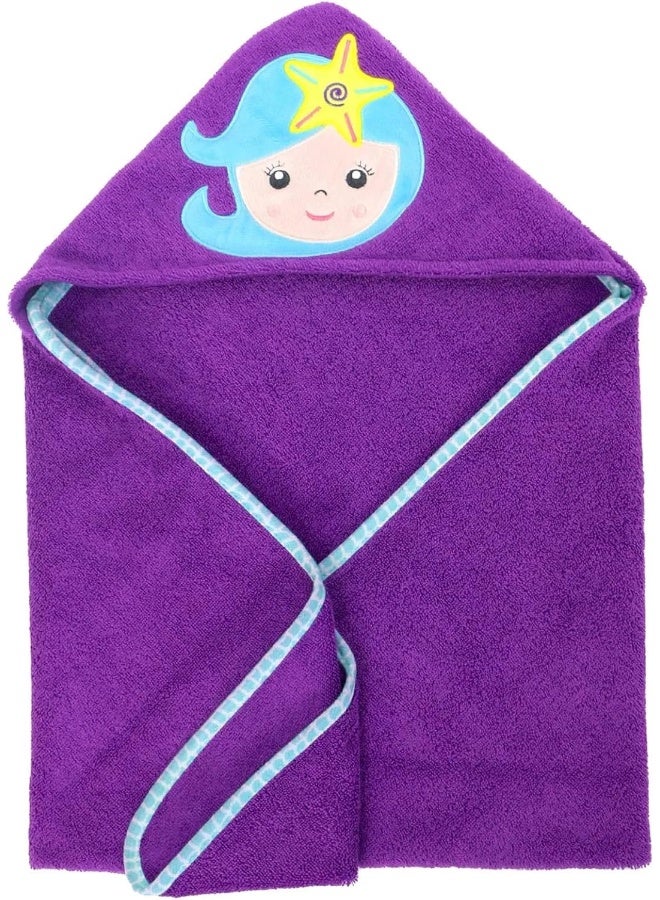 Zoocchini Baby Towel with Hood Mermaid 100% Cotton - Image 2