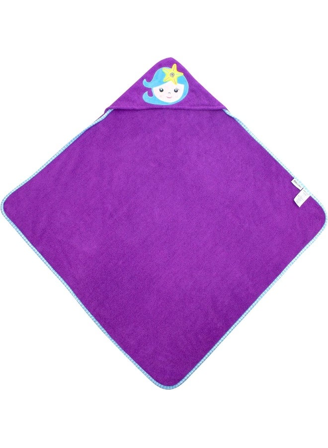Zoocchini Baby Towel with Hood Mermaid 100% Cotton - Image 3