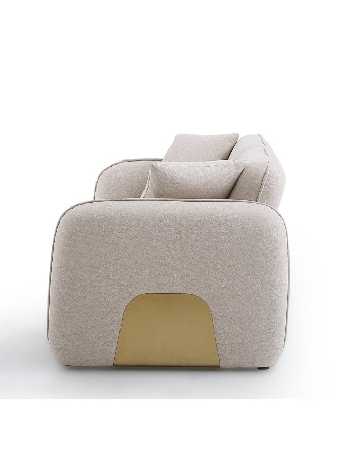 Baytonia Bono double sofa - beige and gold - Image 3