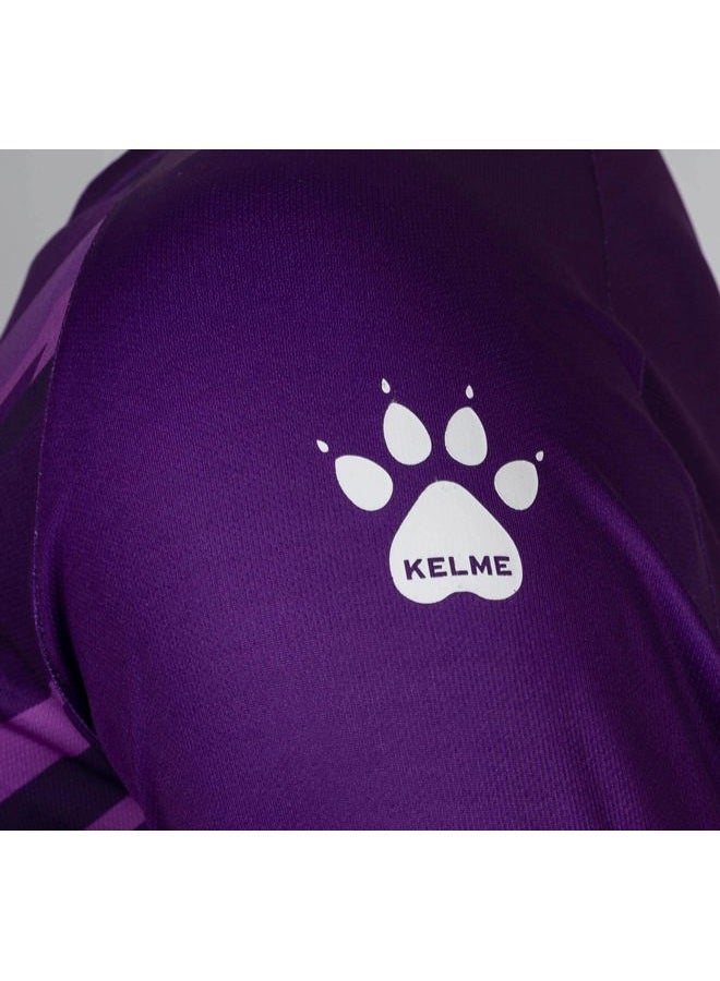 KELME زي حارس مرمى كرة القدم المحترف - قميص حارس مرمى مبطن شورتات جورب - زي حارس مرمى للرجال والنساء (بنفسجي، أطفال 12) - Image 4