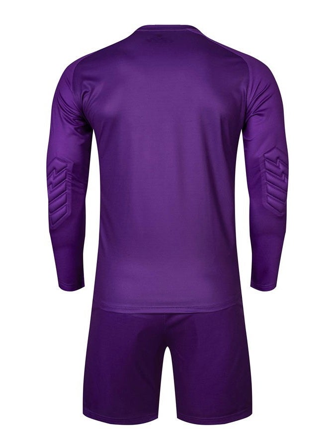 KELME زي حارس مرمى كرة القدم المحترف - قميص حارس مرمى مبطن شورتات جورب - زي حارس مرمى للرجال والنساء (بنفسجي، أطفال 12) - Image 3