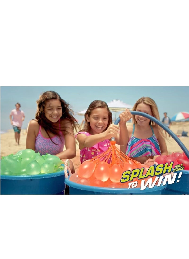 111pcs Quick Inflate Self Sealing Water Balloons, 3 Refill Kits for Summer Beach Pool Games, Birthday Parties, Water Paint Battles, Color Mix