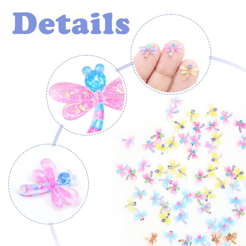 QUPIVA 90Pcs Mini Resin Dragonflies Figurine, Tiny Dragonfly Garden Decor for DIY Crafft Fairy Garden Dollhouse Micro Landscaping Decoration - Image 4