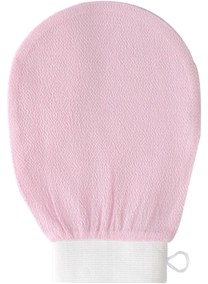 Moroccan Hammam Exfoliating Glove Korean Bath Scrub Mitt Dead Skin Remover Reusable Shower Glove for Men and Women Light Pink - Image 1