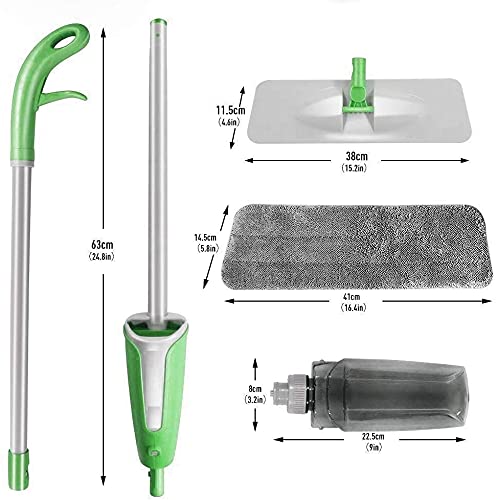 Khakhi Spray Mop for Floor Cleaning Floor Mop Microfiber Pads Dry Wet Spray Mop for Home Kitchen Hardwood Laminate Wood Vinyl Ceramic Tiles Floor Cleaning - Image 3