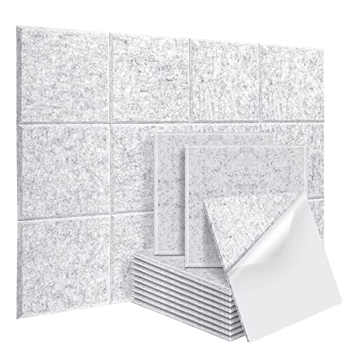 DEKIRU Self Adhevise Acoustic Panels Sound Proof Padding, 12 X 12 X 0.4 Inches High Density Sound Proof Foam Panels Used in Home & Offices ï¼Ë†12 Pack Greyï¼â€° - Image 1