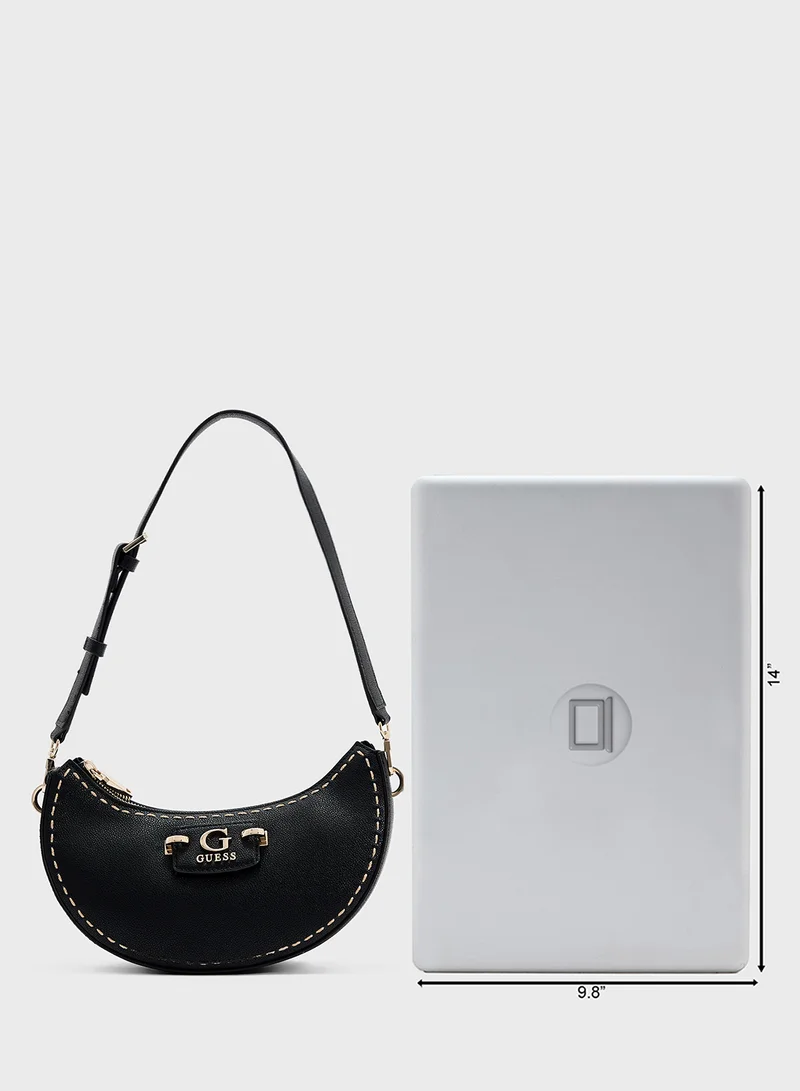 GUESS Nastra Top Zip Shoulder Bag