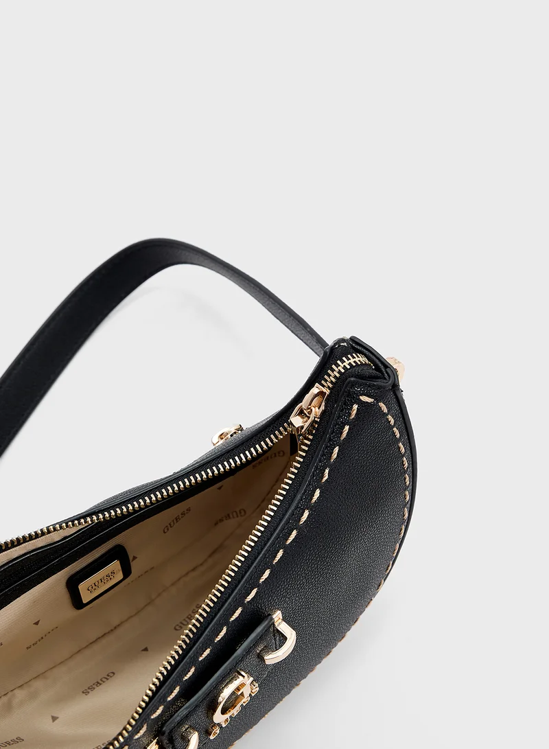 GUESS Nastra Top Zip Shoulder Bag