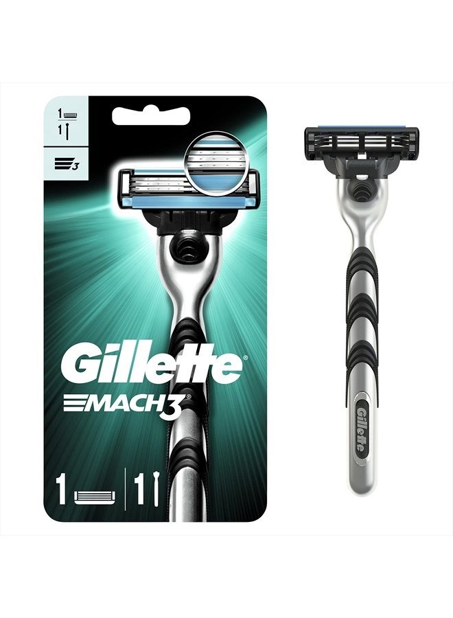 Gillette Mach3 Men's Razor Handle + 1 Blade Refill - Image 1