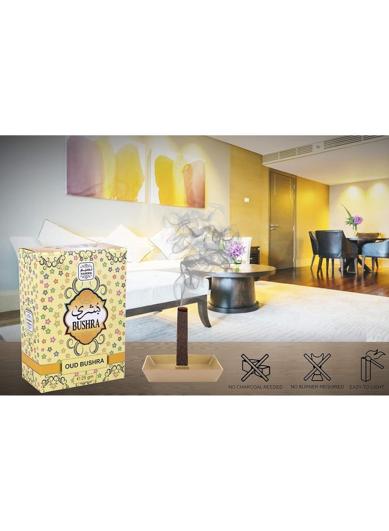 Naseem Bushra Oud Bakhoor Incense Sticks - 25g - Image 2