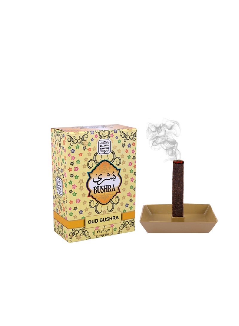 Naseem Bushra Oud Bakhoor Incense Sticks - 25g - Image 1