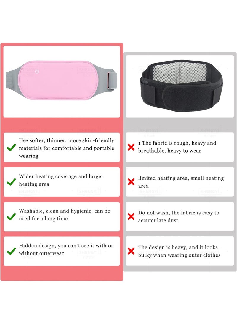 Portable Cordless Menstrual Relief Belt - Flexible & Washable Heating Pad for Period Cramps - Wireless Stomach & Lower Back Relief - Ultra Soft & Lightweight - Image 5