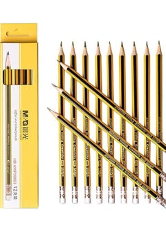 M&G M&G AWP30871 pencils Set Of 12 Pieces HB - Yellow Black  - Image 1