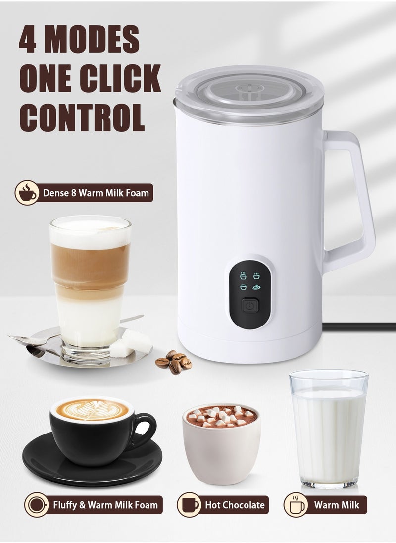 HomarKet Milk Frother, 4 in 1 Electric Milk Steamer, Automatic Hot and Cold Foam Maker , 12 oz/350ml Detachable Milk Steamer with Washing Brush for Coffee, Latte, Hot Chocolates, Cappuccino  - Image 2