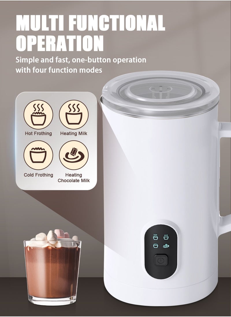 HomarKet Milk Frother, 4 in 1 Electric Milk Steamer, Automatic Hot and Cold Foam Maker , 12 oz/350ml Detachable Milk Steamer with Washing Brush for Coffee, Latte, Hot Chocolates, Cappuccino  - Image 4