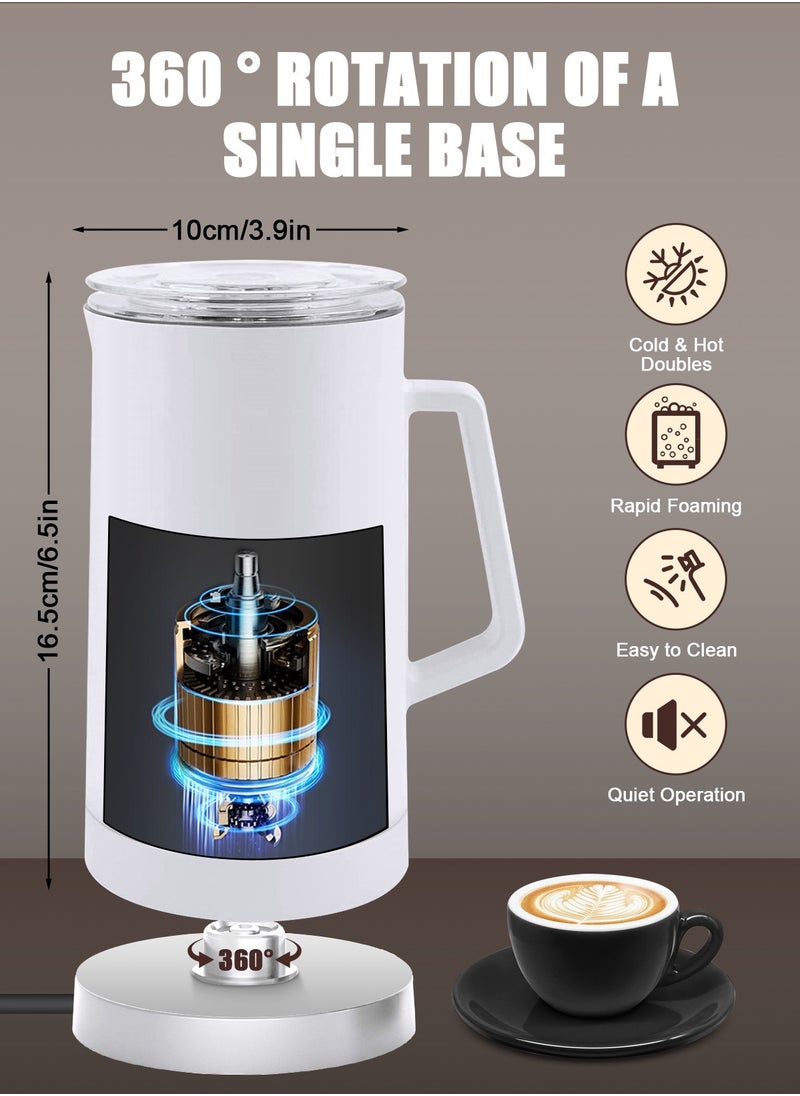 HomarKet Milk Frother, 4 in 1 Electric Milk Steamer, Automatic Hot and Cold Foam Maker , 12 oz/350ml Detachable Milk Steamer with Washing Brush for Coffee, Latte, Hot Chocolates, Cappuccino  - Image 5