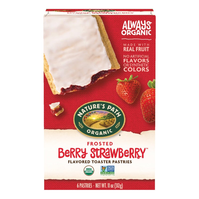 Nature's Path Organic Frosted Berry Strawberry Toaster Pastries, 11 oz (Pack of 1), Non-GMO - Image 1