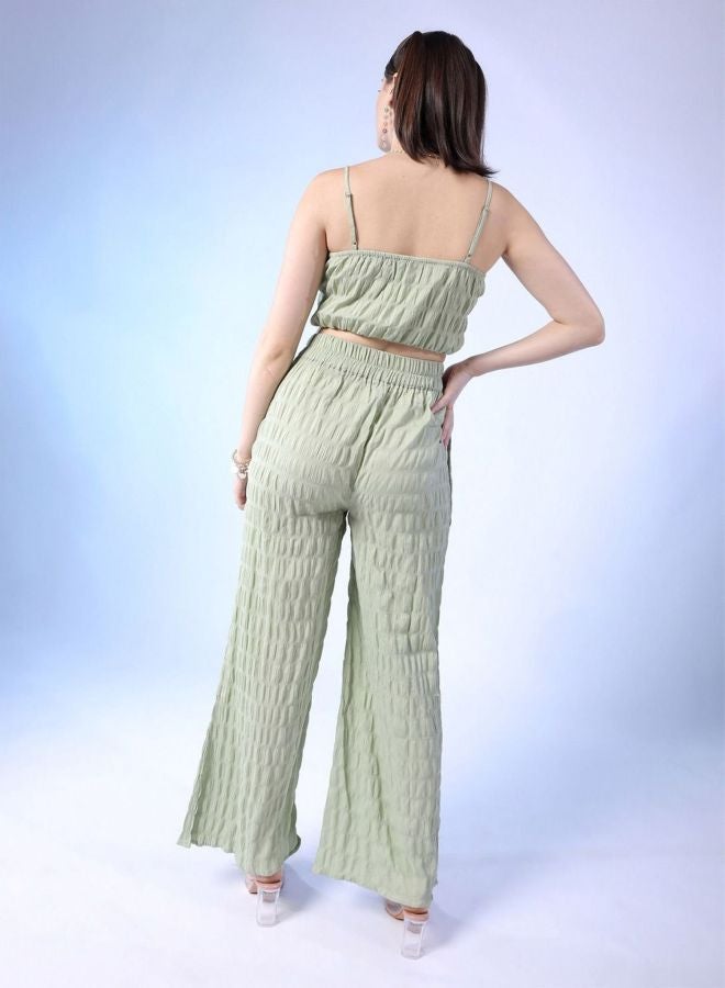Freehand Women Fit and Flared Elasticated Sleeveless Mid Rise Top and Pant Co-Ord Set - Image 5