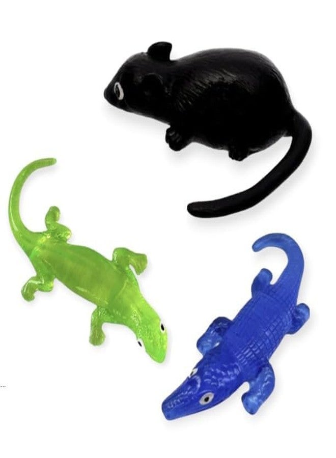 AGC Fidget Toys Stretchy String Autism Sensory Toys for Kids Stress Relief Animals Squeeze Press for Hand Exercise and Relaxation Squishy Pack of 1 (Lizard, Crocodile, Mouse) - Image 1