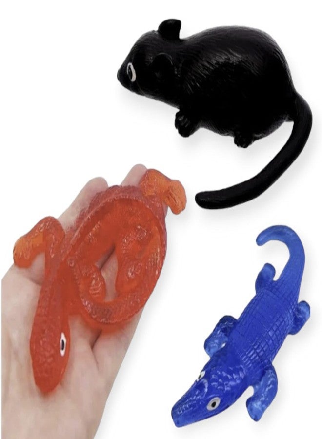 AGC Fidget Toys Stretchy String Autism Sensory Toys for Kids Stress Relief Animals Squeeze Press for Hand Exercise and Relaxation Squishy Pack of 1 (Lizard, Crocodile, Mouse) - Image 4