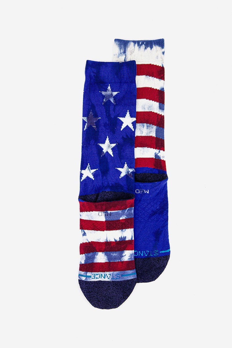 Stance Men 1 Pair Crew Mid Cushion Star Printed Sock, Multicolor - Image 2