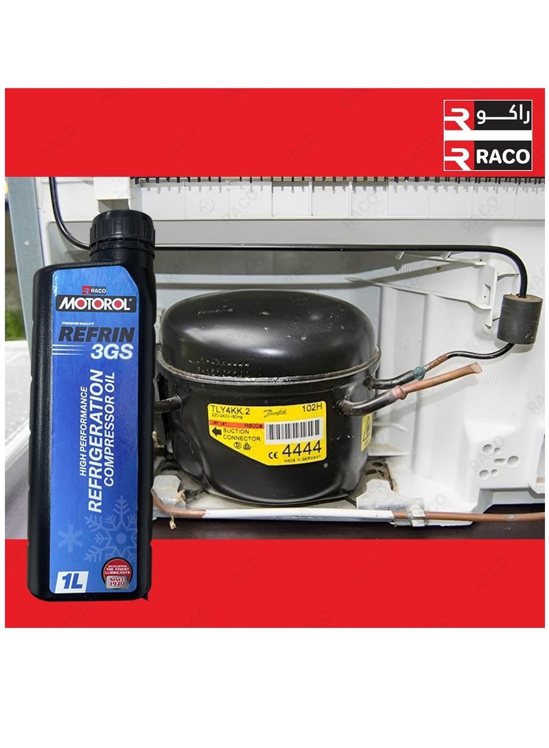 RACO RACO MOTOROL Refrin 3GS Lubricant Refrigeration Compressor Oil 1Liter Made in UAE  - Image 3