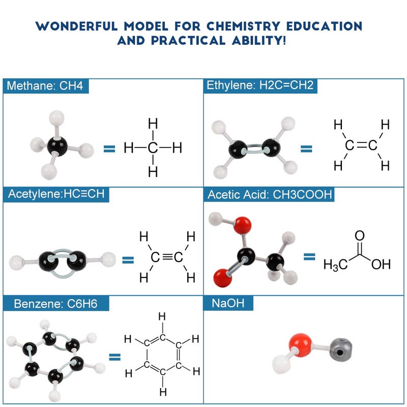 Armyte Organic Chemistry Model Kit (307 PCS) â€“ Armyte Chemistry Molecular Model for Teacher Student and Young People Academic Chemistry Education, Pack with Atoms, Bonds, Electron Orbital (Colorful) - Image 4