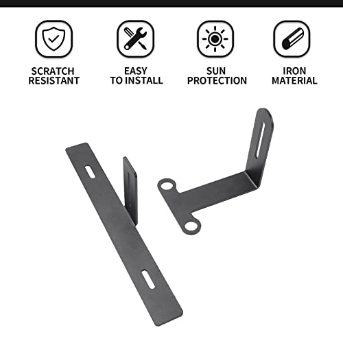 Hoolcar Spare Tire License Plate Relocation Bracket Holder for 2007-2021 Jeep Wrangler JK JKU JL JLU, Black - Image 3