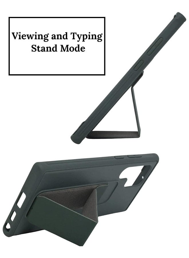 DUSALA Case for Samsung Galaxy S25 Ultra Back Stand Case Magnetic Car Holder Soft Silicone Horizontal & Vertical Kickstand Cover Wrist Strap for Galaxy S25 Ultra - Image 3