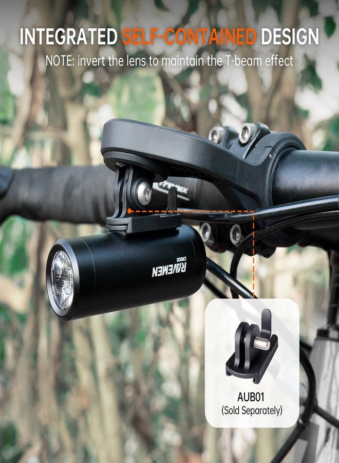 RAVEMEN 600 Lumens Bike Front Light with Wired Remote Switch Anti-Glare Beam 6 Brightness Levels 125 Meters Max Range, CR600 IPX6 Waterproof Bike Headlight for Road Urban Cyclists - Image 4