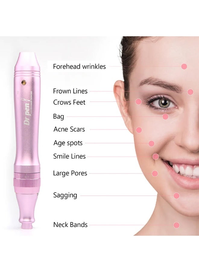 Dr.pen Ultima M7 Microneedling Pen - Comes with 12-Needle, 24-Needle, 36-Needle, and 42-Needle Cartridges (5 of Each) - Purple/White Rechargeable Version - Image 4