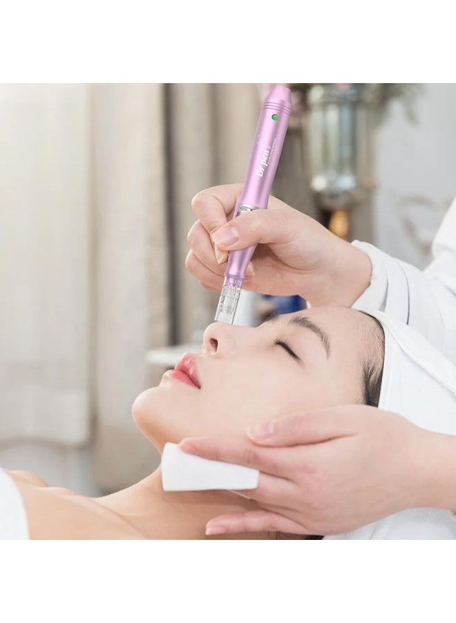 Dr.pen Ultima M7 Microneedling Pen - Comes with 12-Needle, 24-Needle, 36-Needle, and 42-Needle Cartridges (5 of Each) - Purple/White Rechargeable Version - Image 3