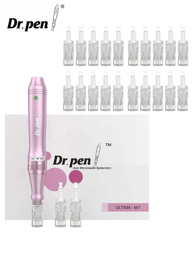 Dr.pen Dr. Pen M7 Microneedling Pen – UK Plug Charging Version, with 10 x 24-Pin + 10 x 36-Pin Replacement Cartridges - Image 1