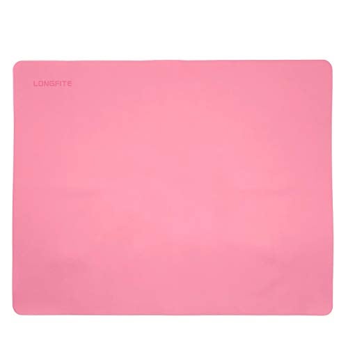 LONGFITE Silicone Baking Mat for Dough Rolling Pastry Fondant Mat Large Nonstick and Nonskid Heat Resistent, Countertop Protector, Dining Table Mat and Placemat (Large, Pink) - Image 2