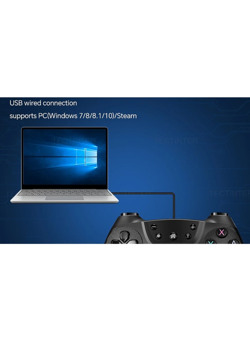 وحدة تحكم ألعاب USB لاسلكية بمقبض مزدوج وعصا تحكم اهتزازية ولوحة ألعاب وحدة تحكم لوحة ألعاب للكمبيوتر الشخصي - Image 4