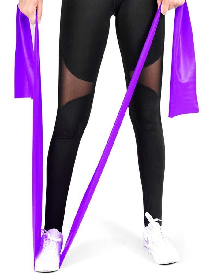 Generic 2 Piece of Resistance Band for Leg Hip And Hip Strength Training Yoga Stretch Elastic Band Purple and Green  - Image 3