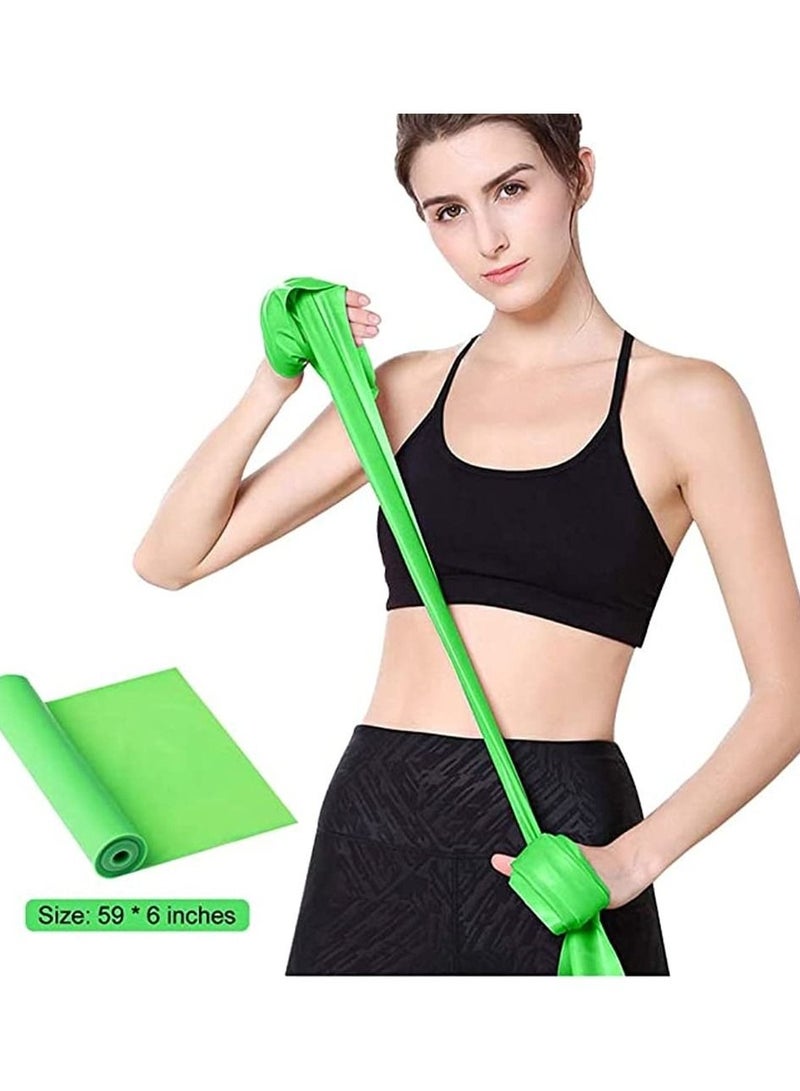 Generic 2 Piece of Resistance Band for Leg Hip And Hip Strength Training Yoga Stretch Elastic Band Purple and Green  - Image 5