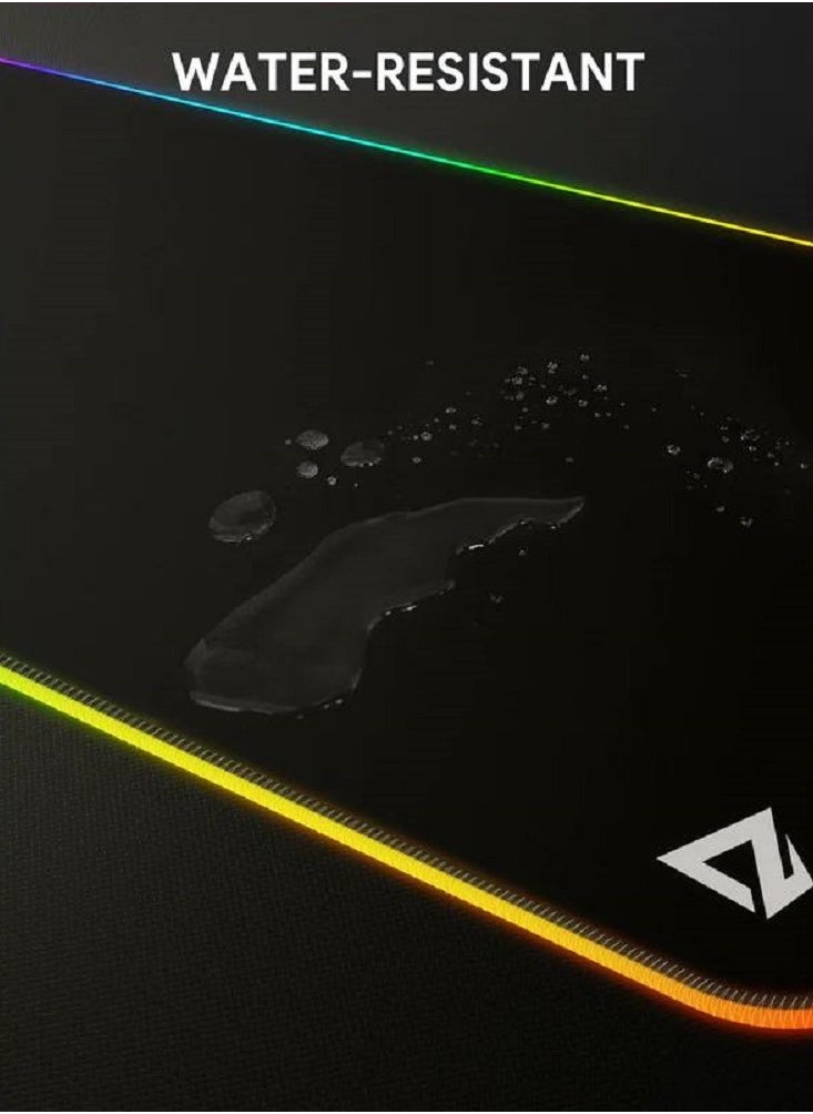 Aukey - RGB Gaming Mouse Pad Large XXL (900 X 400 X 4 MM) Thick Extended Mouse Mat Non-Slip Spill-Resistant Desk Pad with Special-Textured Surface, Anti-Fray Stitched Edges for Keyboard, PC - Image 1