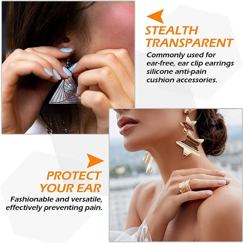 Excefore Invisible Earring Ear-Lobe Support, 50 Pieces Ear Lobe Support Patches for Heavy Earrings, Breathable Earrings Support Pads Earring Waterproof Patches, Stabilizer for Long Time Wearing Earrings - Image 5