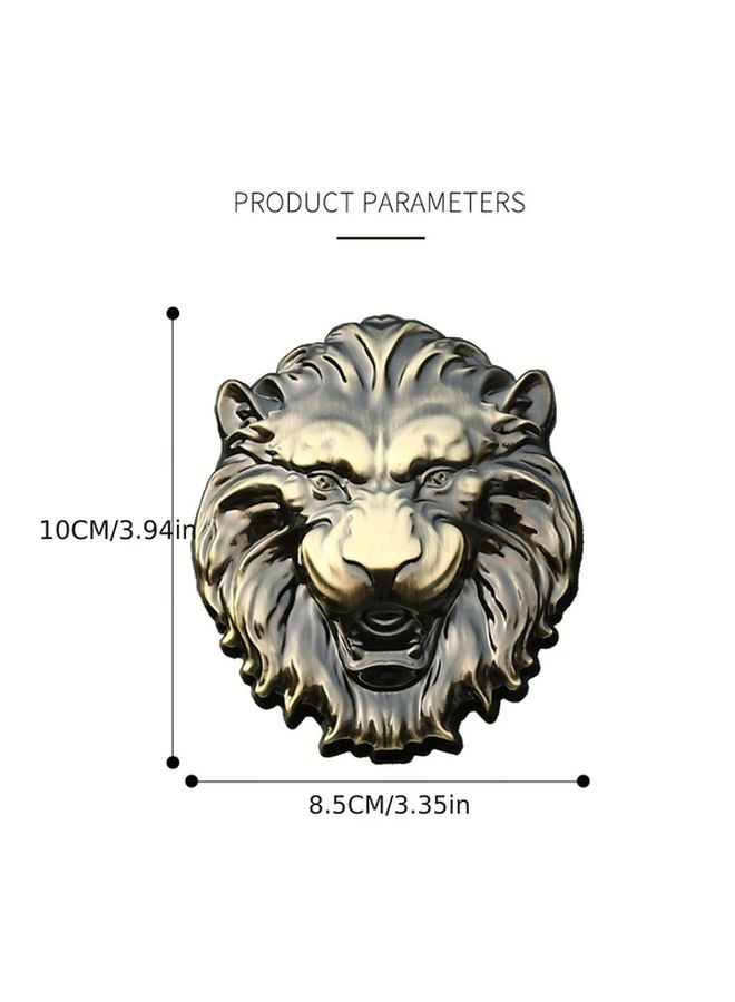 1 Piece Wolf Head Metal Car Sticker Antique Silvery Wolf Side Door Rear Tail Decoration - Image 3