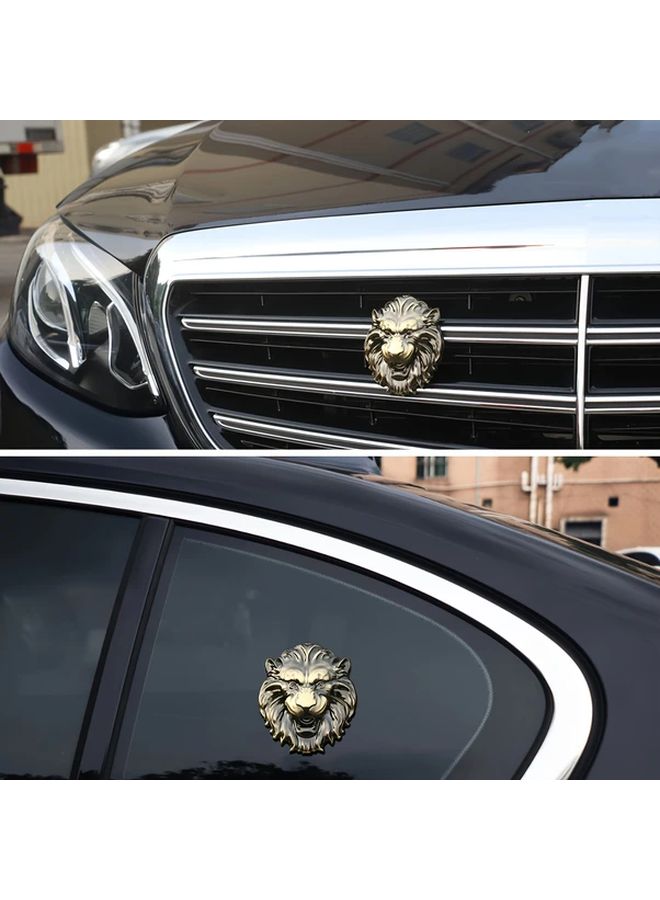 1 Piece Wolf Head Metal Car Sticker Antique Silvery Wolf Side Door Rear Tail Decoration - Image 5