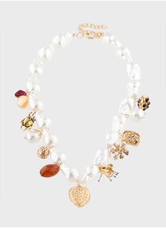 Ginger Multi Charm Beaded Necklace  - Image 1