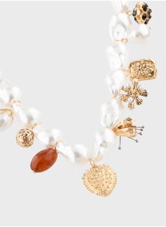 Ginger Multi Charm Beaded Necklace  - Image 2