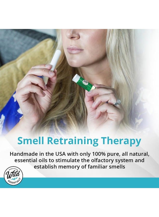 mEssentials Wild Smell Retraining Kit Nasal Inhalers, Made in The USA, Pure Oils, Olfactory Therapy, Loss of Smell, Aromatherapy White, White, Small-Medium - Image 3