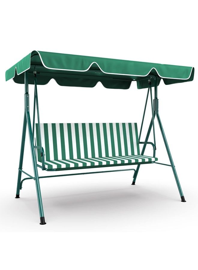 Yulan Outdoor Patio Swing Chair, Adjustable Canopy Swing with Removable Cushion Weather Resistant Powder Coated Steel Frame for Patio, Garden, Poolside, Balcony, Backyard (2 Seater) SW001-0369 - Image 1