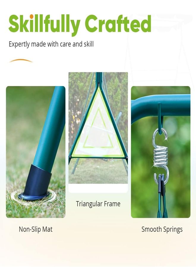 Yulan Outdoor Patio Swing Chair, Adjustable Canopy Swing with Removable Cushion Weather Resistant Powder Coated Steel Frame for Patio, Garden, Poolside, Balcony, Backyard (2 Seater) SW001-0369 - Image 3