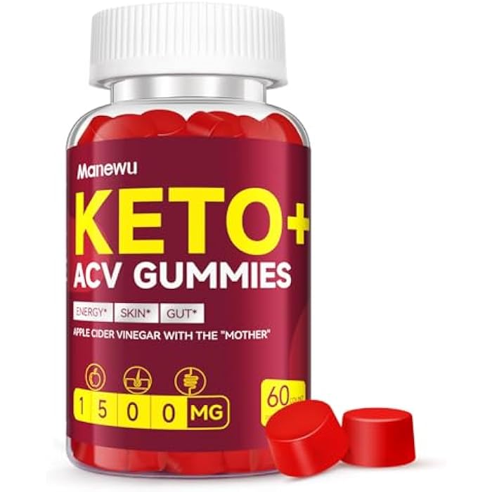 Manewu Keto ACV Gummies - 1500mg Keto Gummies Diet Supplement for Women & Men - Natural Apple Cider Vinegar with Mother - Gluten Free, Vegan, Non-GMO, Made in USA Visit The Store - Image 1