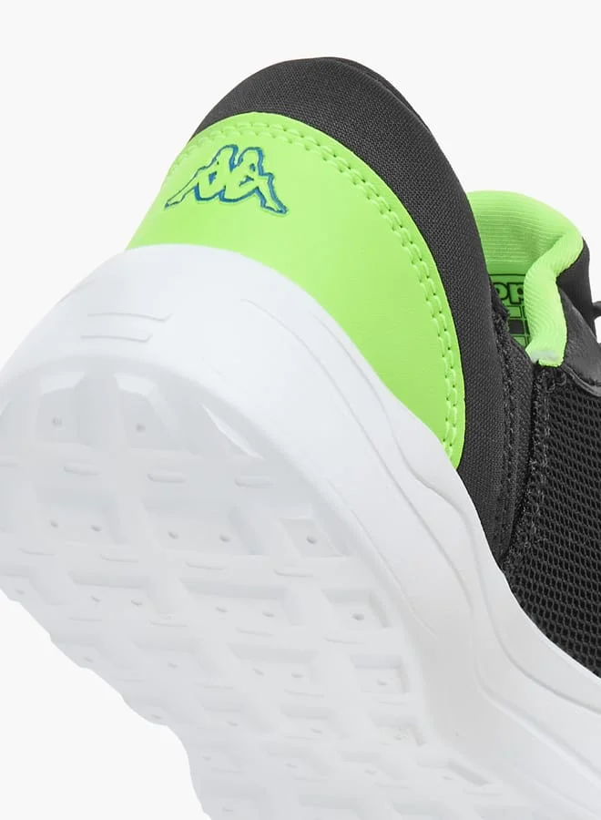 Kappa Boys Colourblock Sports Shoes with Adjustable Cord Lock Closure